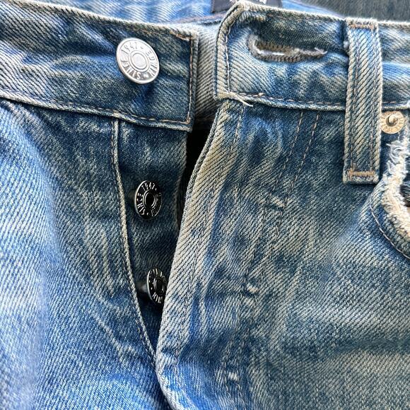 Edwin Denim Cai classic Straight High Waist Non stretch Ripped Jeans size 26 - Picture 14 of 16